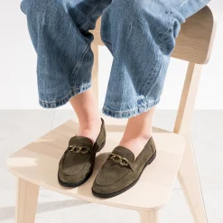 Mocassin cuir velours^Eram Discount