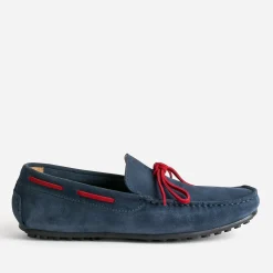 Mocassin marine cuir velours lacet rouge^Eram Clearance
