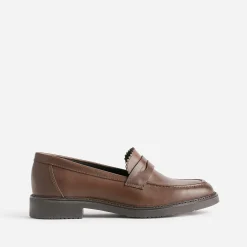 Mocassin marron cuir bord cranté éco-conçu^Eram Online