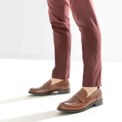 Mocassin marron foncé cuir^Eram Discount