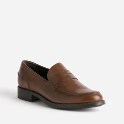 Mocassin marron foncé cuir^Eram Discount