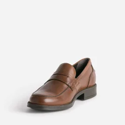 Mocassin marron foncé cuir^Eram Discount