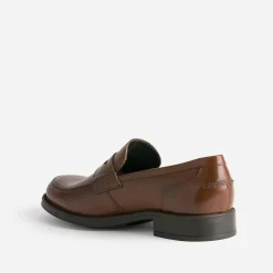 Mocassin marron foncé cuir^Eram Discount