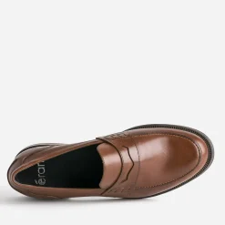 Mocassin marron foncé cuir^Eram Discount