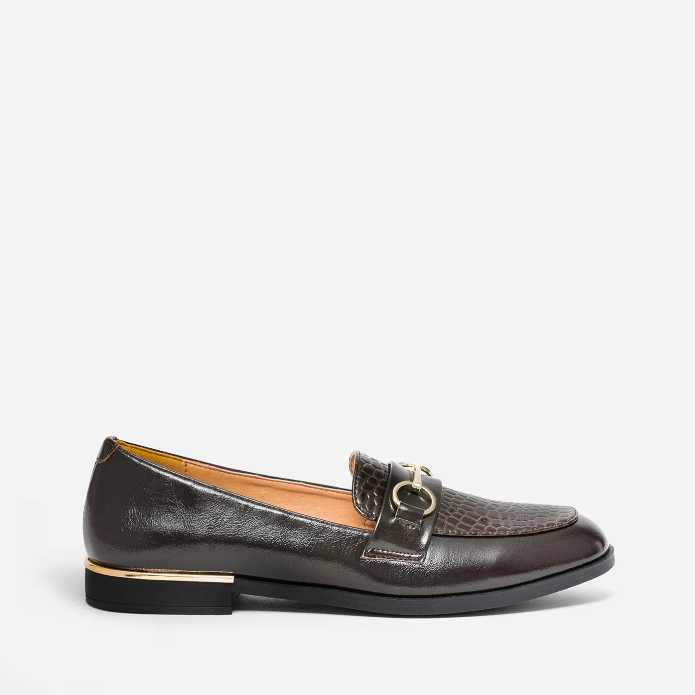 Mocassin verni embossé effet python^Eram Best