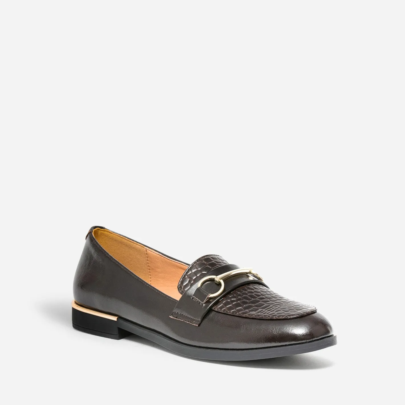 Mocassin verni embossé effet python^Eram Best