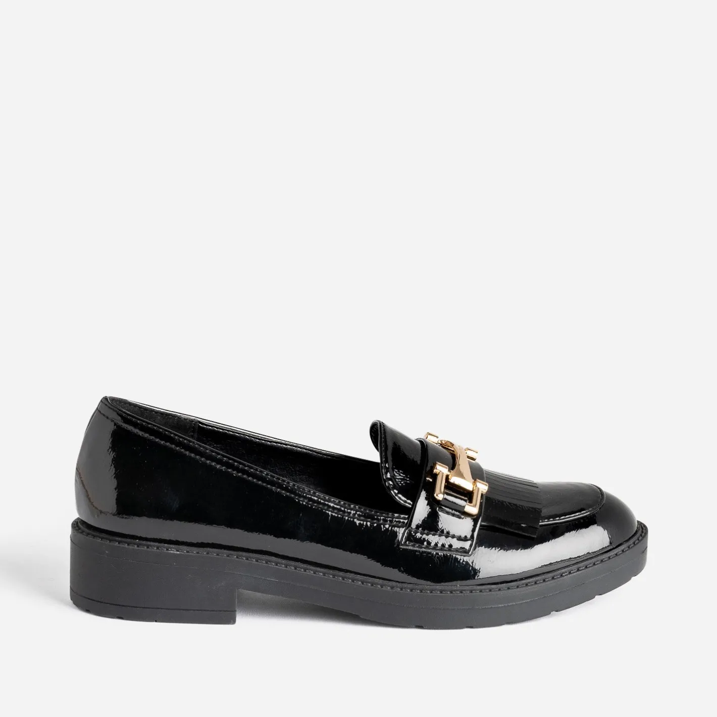 Mocassin verni à franges^Eram