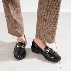 Mocassin verni à franges^Eram