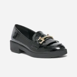 Mocassin verni à franges^Eram