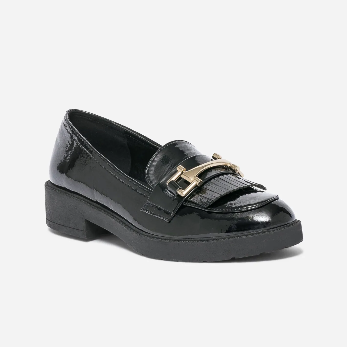 Mocassin verni à franges^Eram