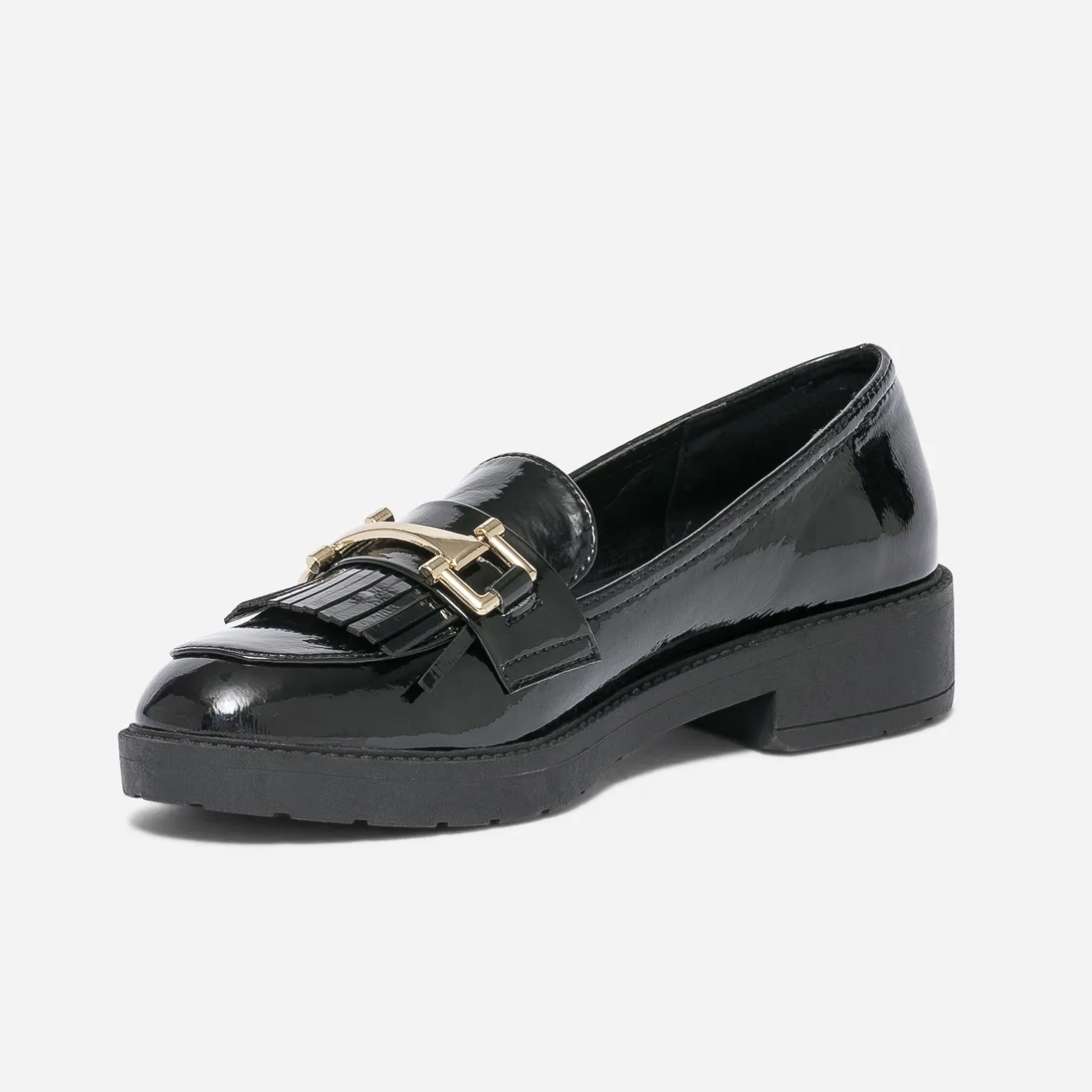 Mocassin verni à franges^Eram