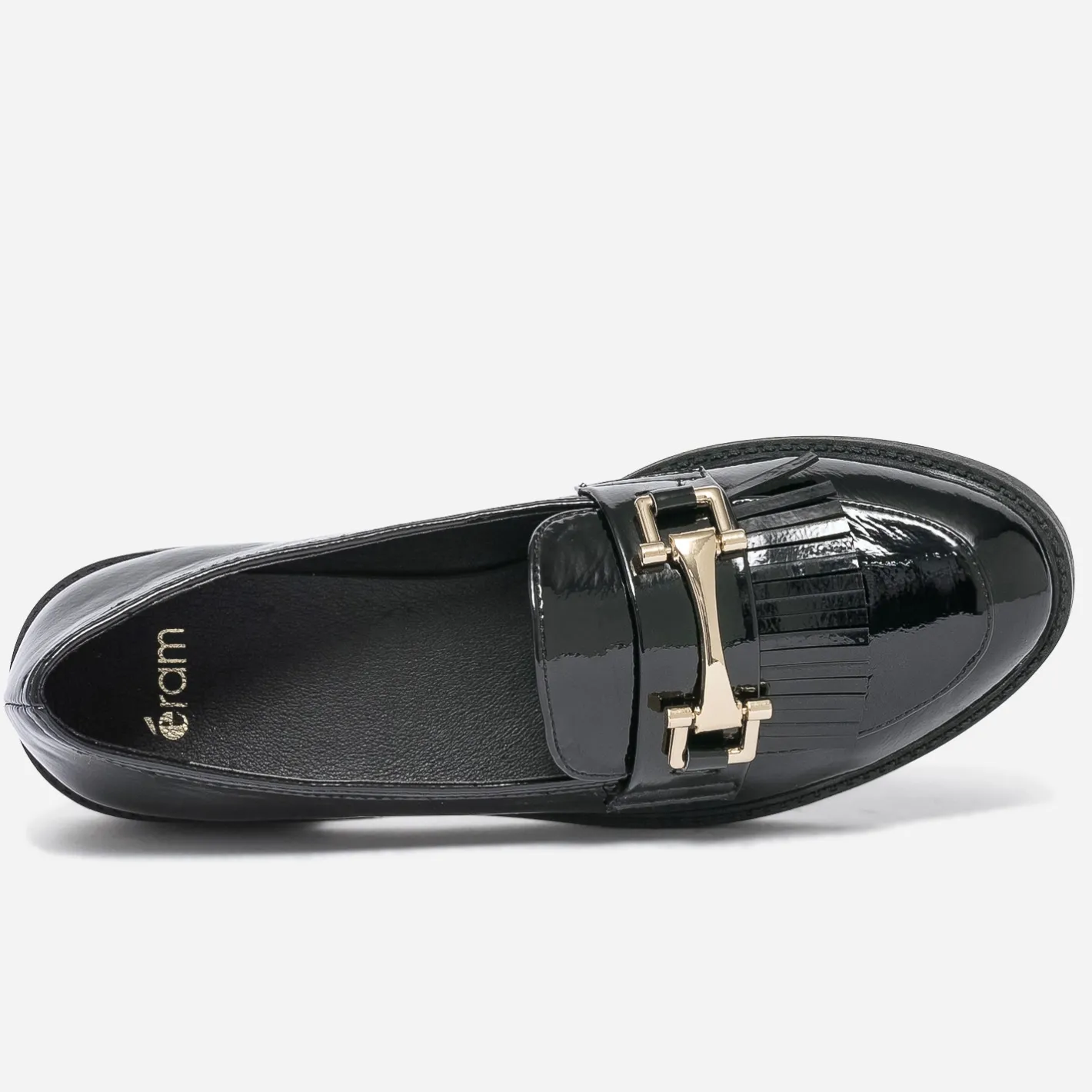 Mocassin verni à franges^Eram