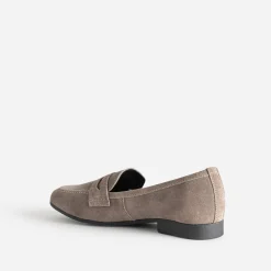 Mocassin taupe en cuir velours^Eram New