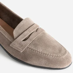 Mocassin taupe en cuir velours^Eram New