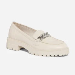 Mocassin beige à semelle crantée^Texto Outlet