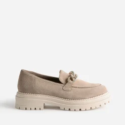 Mocassin cuir velours semelle crantée^Texto Hot