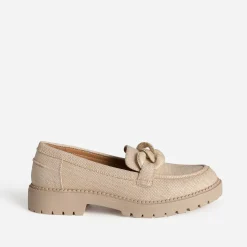 Mocassin tressage et maxi chaîne^Texto