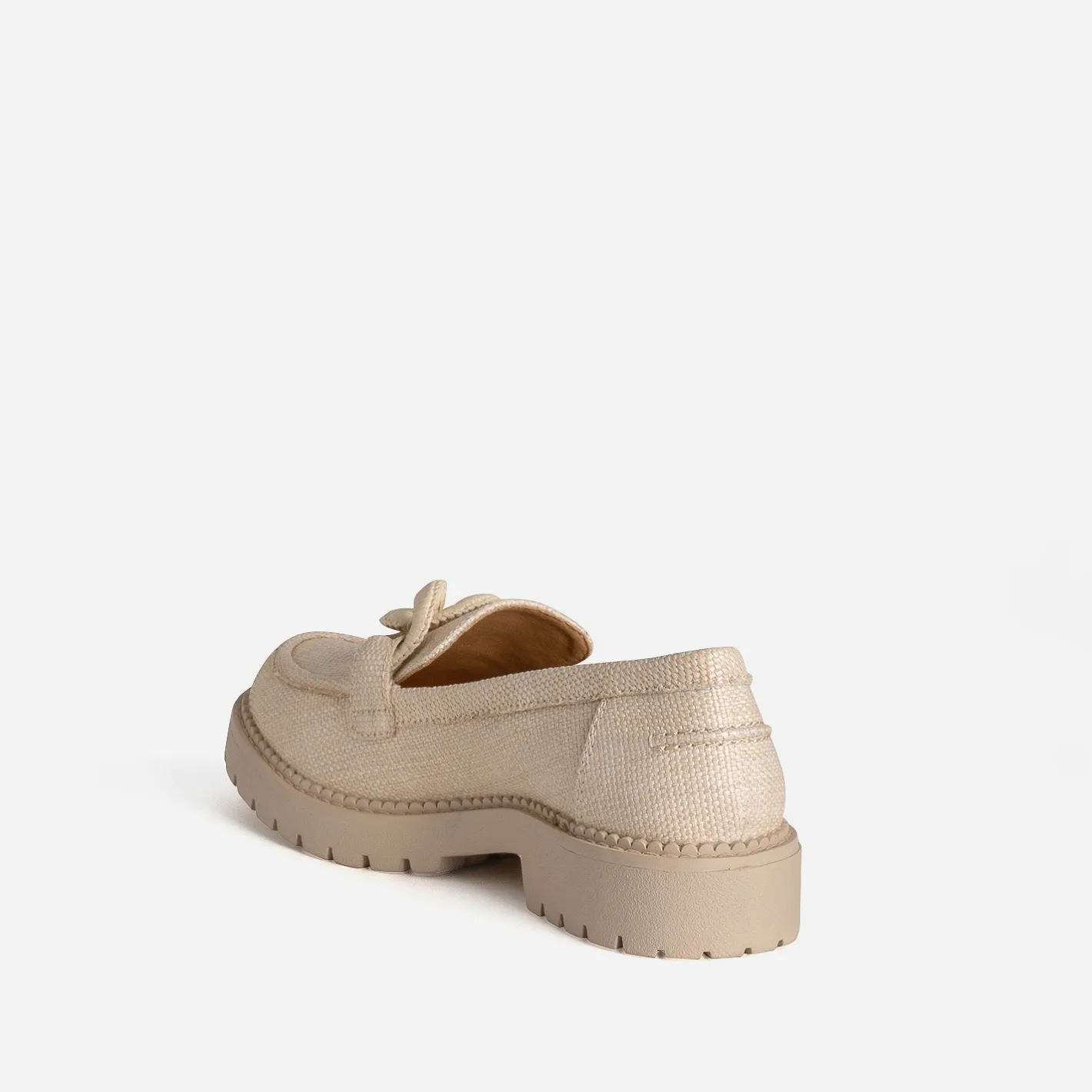 Mocassin tressage et maxi chaîne^Texto