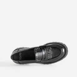 Mocassin cranté décor clous^Texto Sale