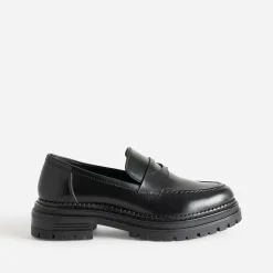 Mocassin cuir semelle crantée^Texto Online