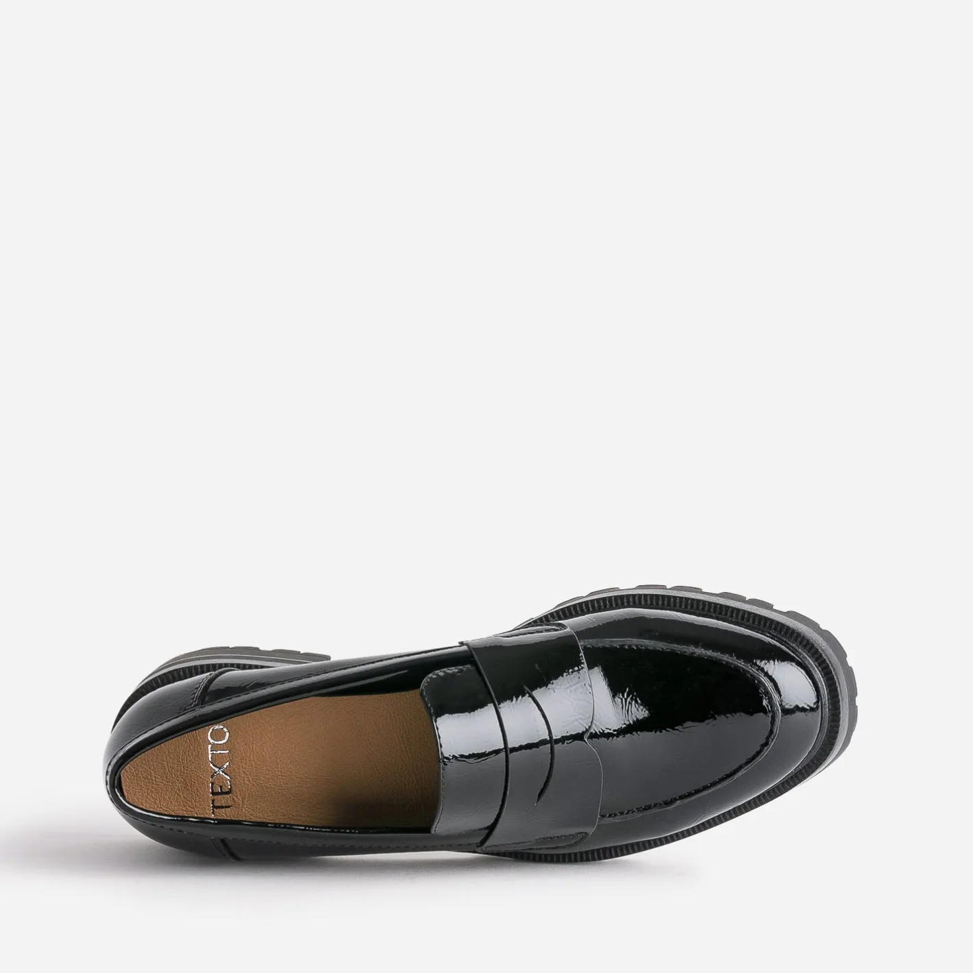 Mocassin verni cranté^Texto Online
