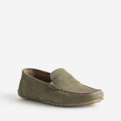 Mocassin-bateau cuir velours^Eram Discount