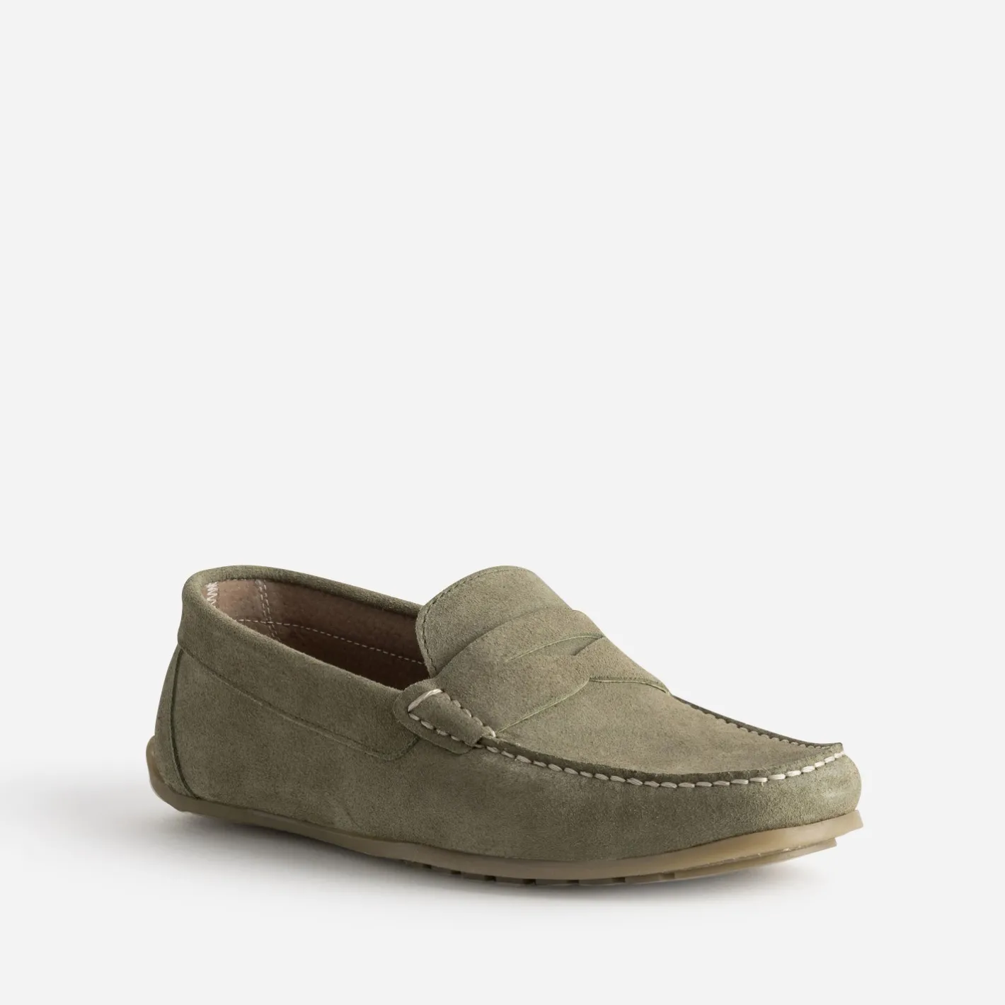 Mocassin-bateau cuir velours^Eram Discount