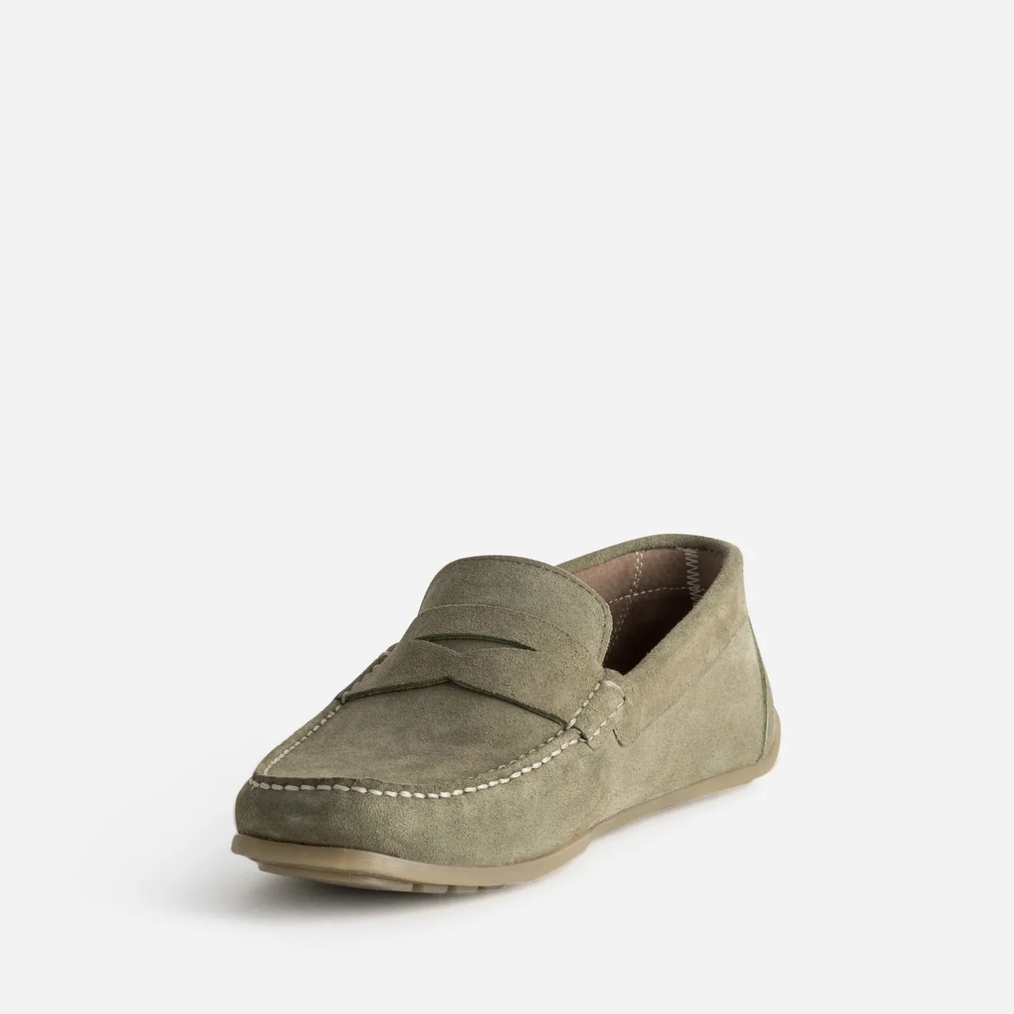 Mocassin-bateau cuir velours^Eram Discount