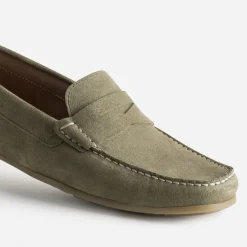 Mocassin-bateau cuir velours^Eram Discount