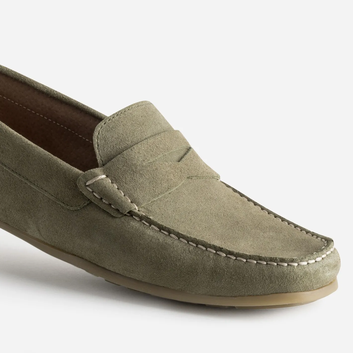 Mocassin-bateau cuir velours^Eram Discount