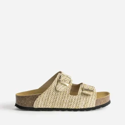 Mule anatomique effet raphia plateforme^Eram Outlet
