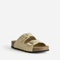 Mule anatomique effet raphia plateforme^Eram Outlet