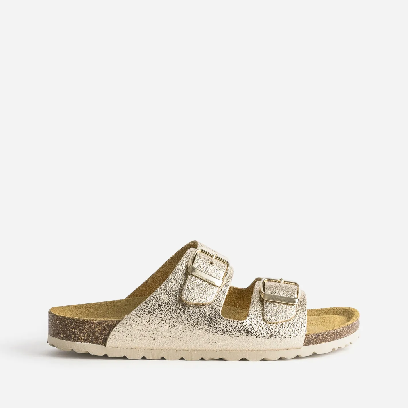 Mule anatomique dée en cuir froissé éco-conçu^Eram Discount