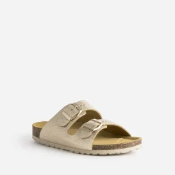 Mule anatomique dée en cuir froissé éco-conçu^Eram Discount