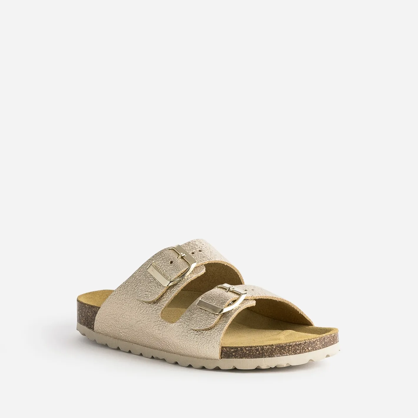 Mule anatomique dée en cuir froissé éco-conçu^Eram Discount