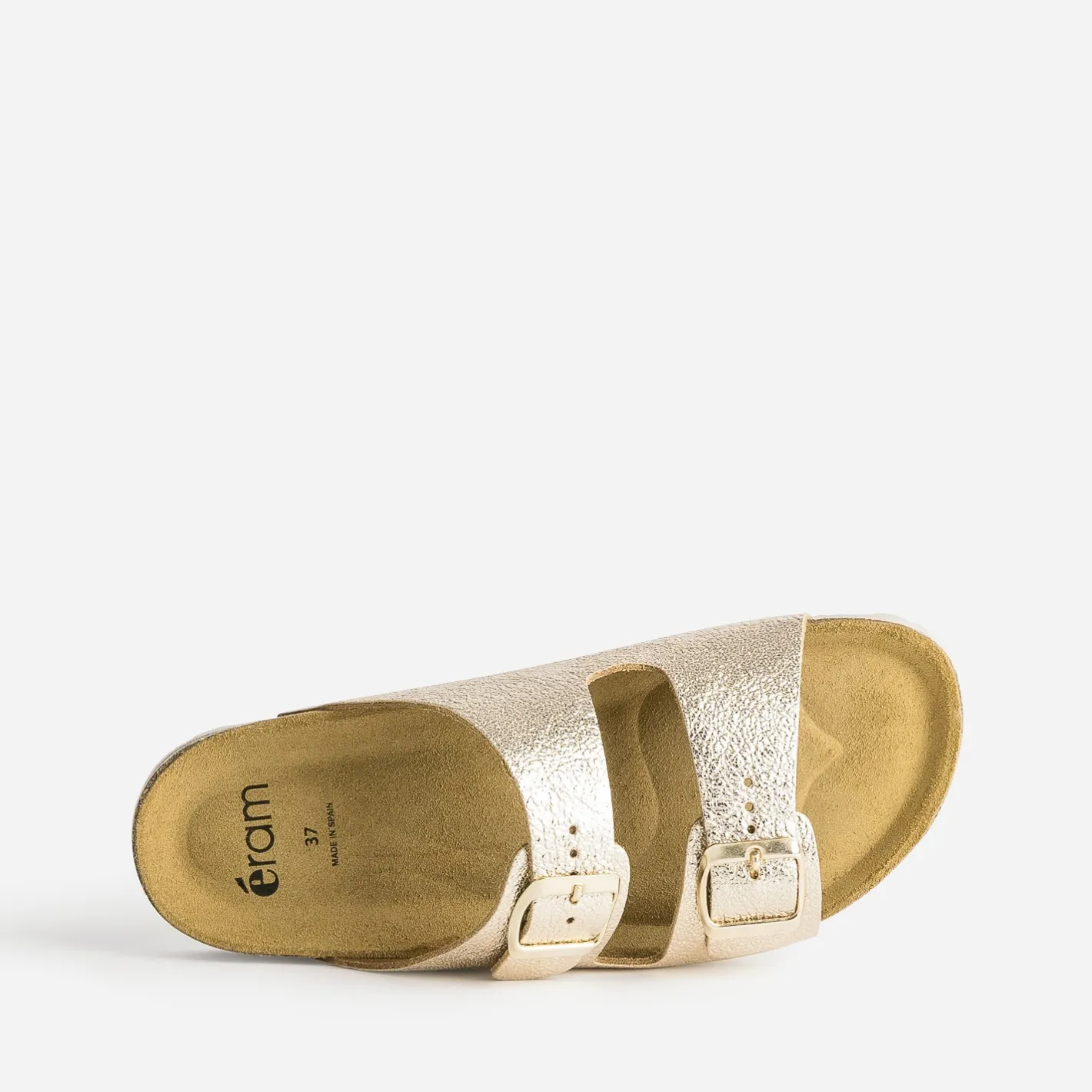 Mule anatomique dée en cuir froissé éco-conçu^Eram Discount