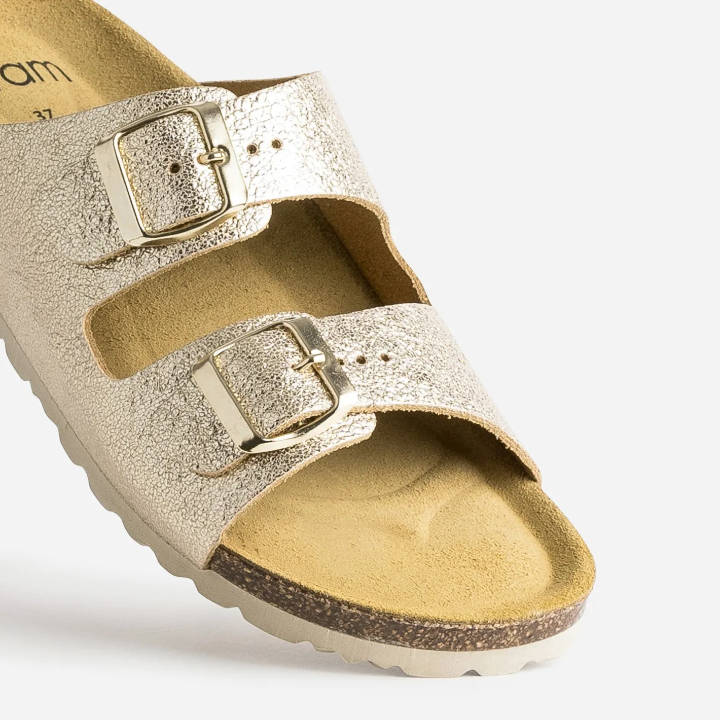 Mule anatomique dée en cuir froissé éco-conçu^Eram Discount