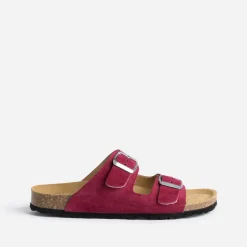 Mule anatomique prune en cuir velours^Eram Sale