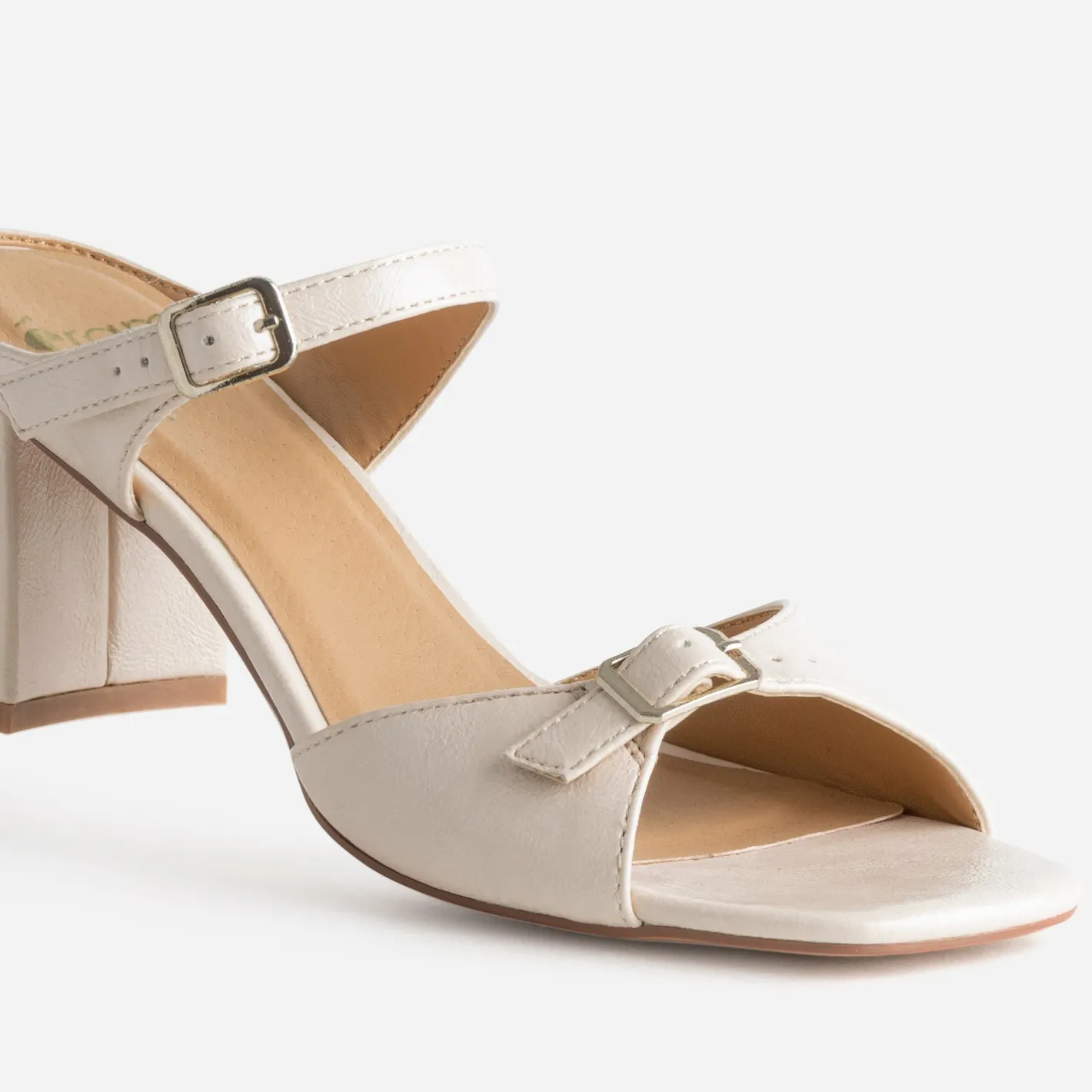 Mule à brides fines et boucles rectangulaires^Eram New