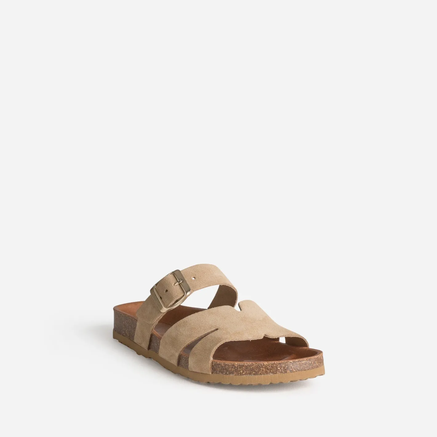 Mule cuir velours double bride^Eram Discount