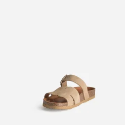 Mule cuir velours double bride^Eram Discount
