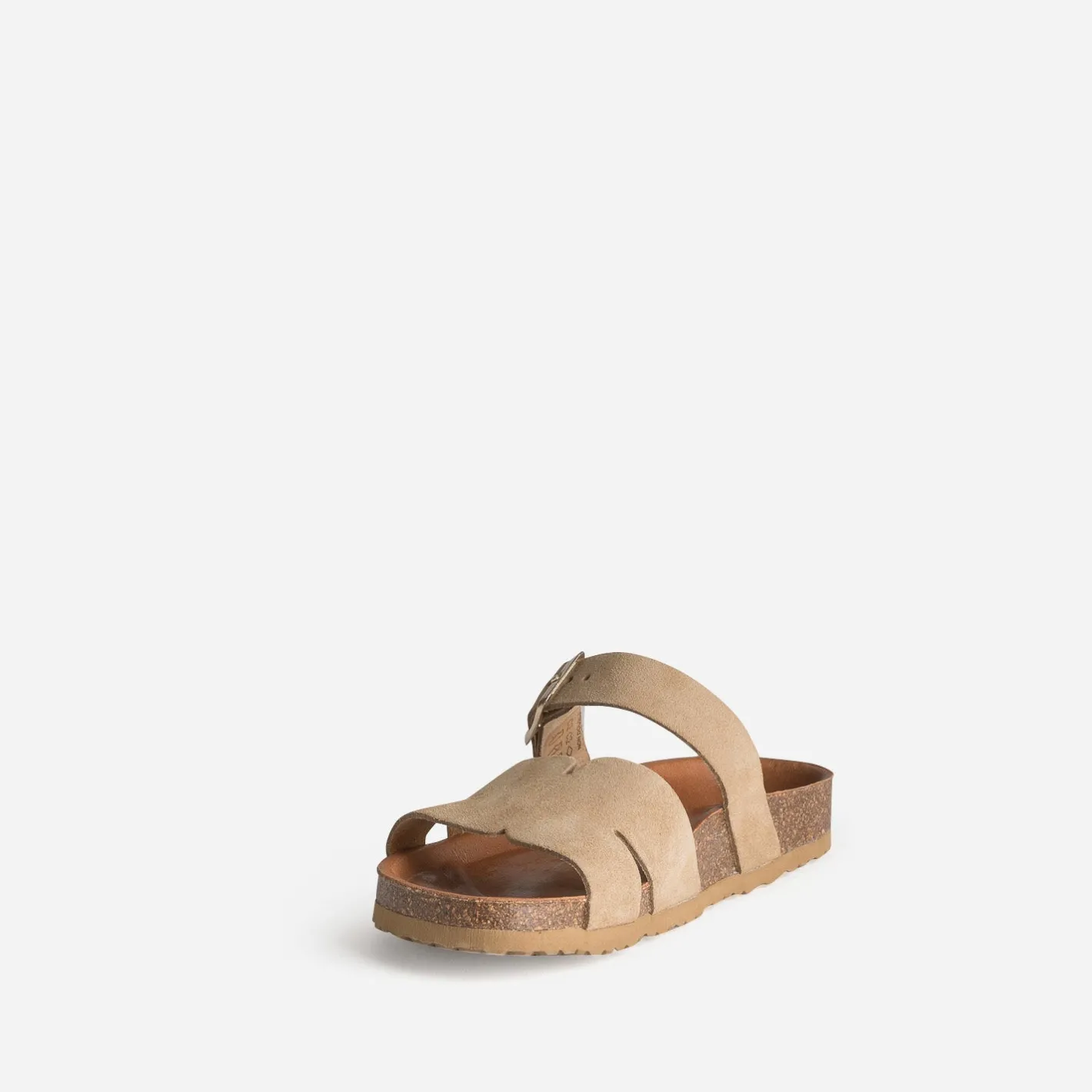 Mule cuir velours double bride^Eram Discount