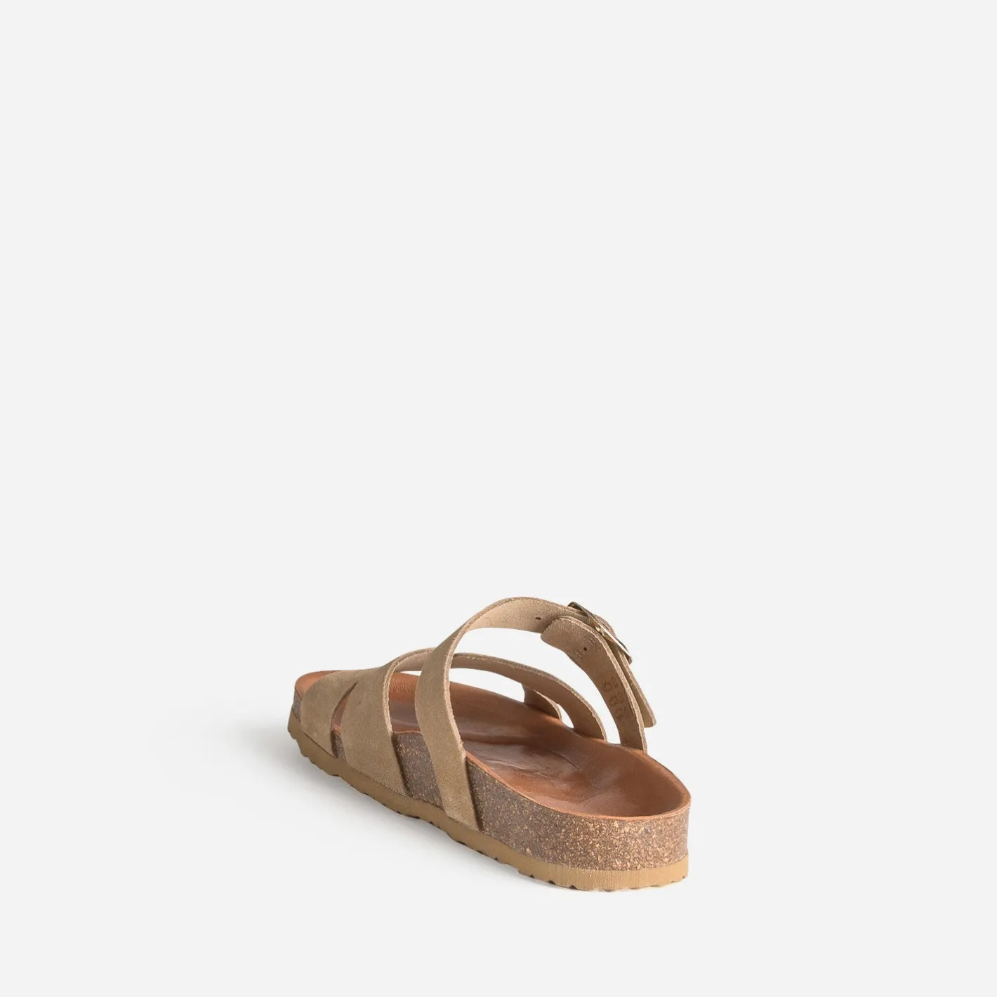 Mule cuir velours double bride^Eram Discount