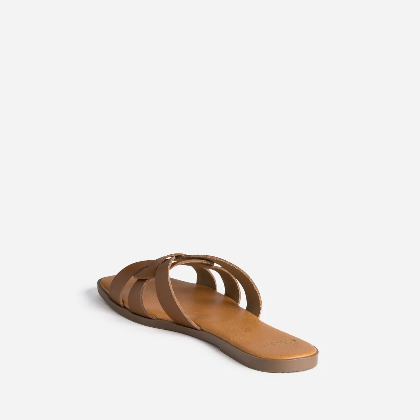 Mule camel cuir brides tressées^Eram New