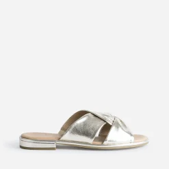 Mule dée en cuir à brides croisées^Caprice Hot