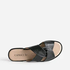 Mule e en cuir à brides croisées^Caprice Outlet