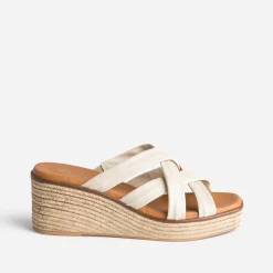 Mule compensée éco-conçue en cuir souple^Eram Sale