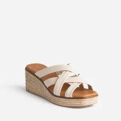 Mule compensée éco-conçue en cuir souple^Eram Sale
