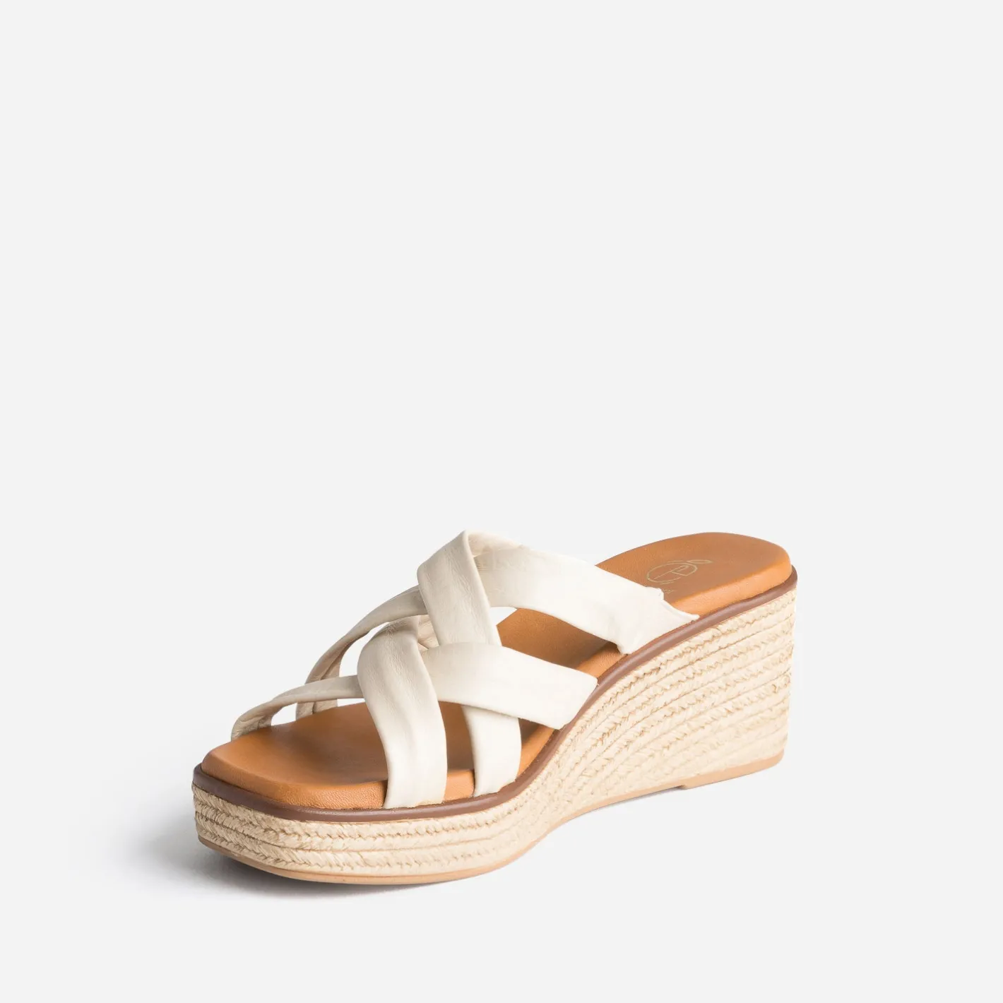 Mule compensée éco-conçue en cuir souple^Eram Sale