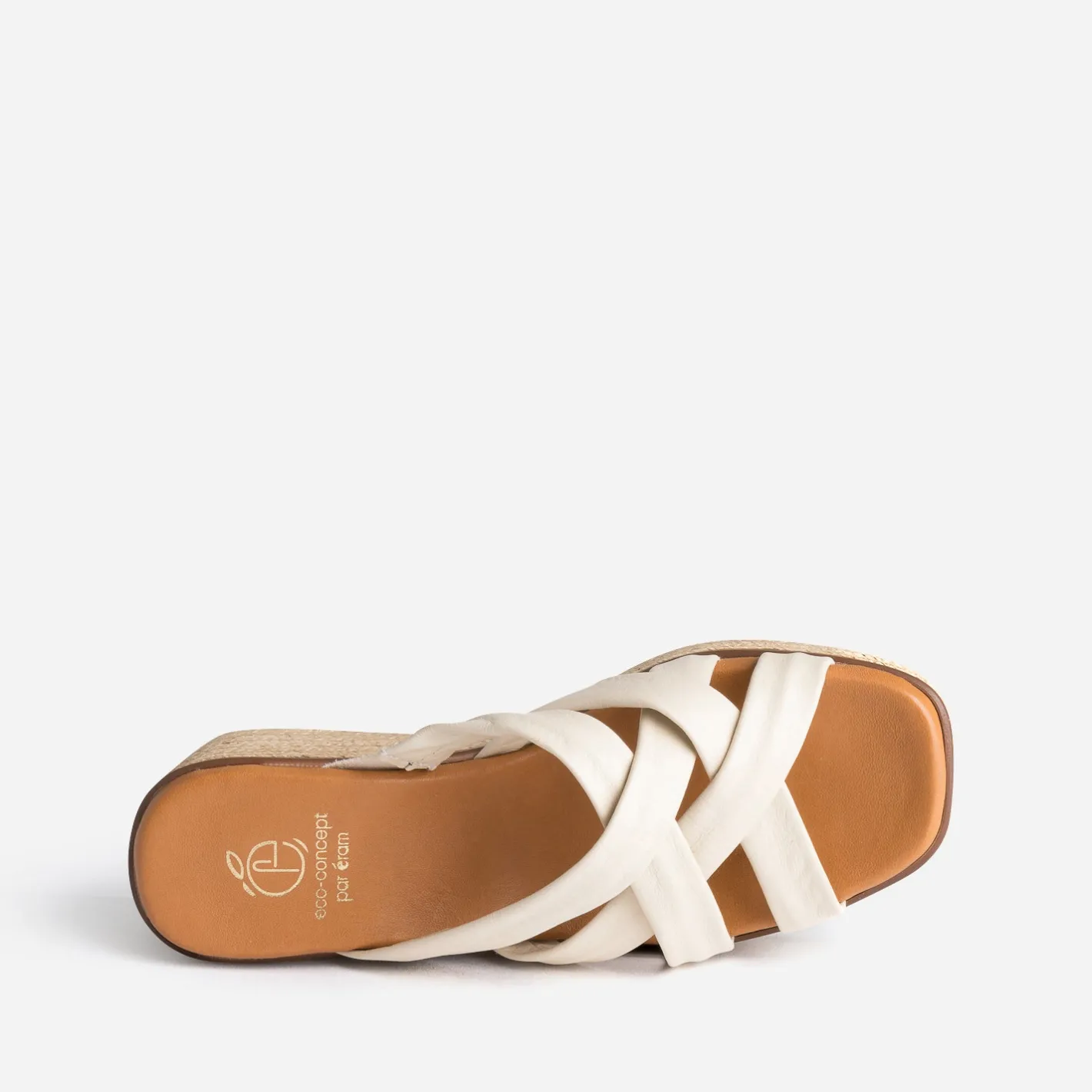 Mule compensée éco-conçue en cuir souple^Eram Sale